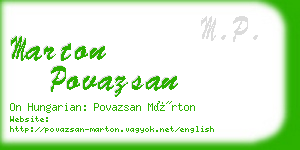 marton povazsan business card